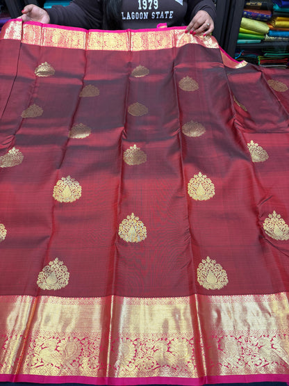 Bridal Kanchipuram Pure Silk Saree Kanjivaram Sari SPK464