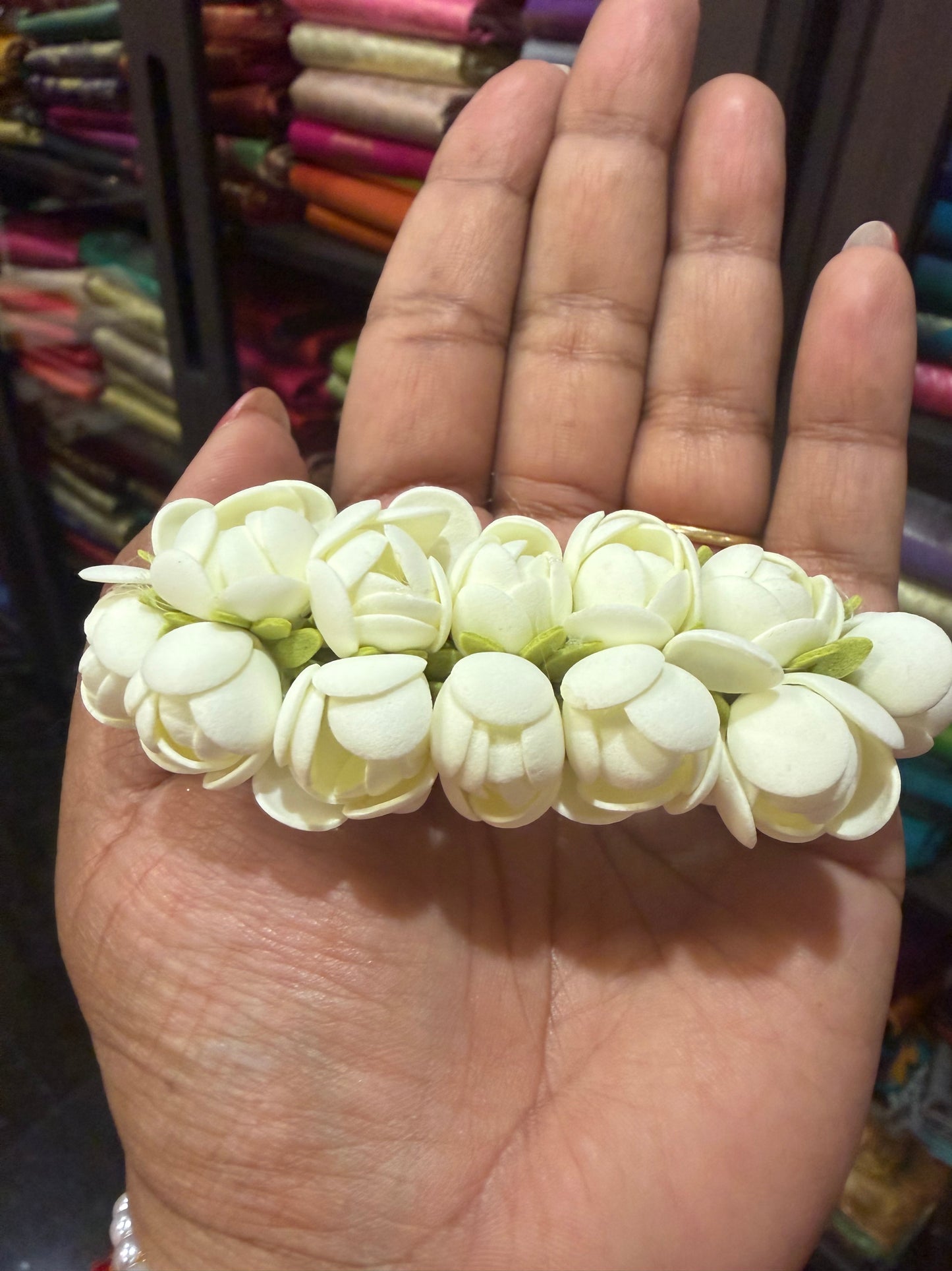 Natural Looking Handmade Jasmine Flower Clip Gajra G18