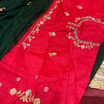 Sari Indian Fancy Party wear Teal Saree SAR12
