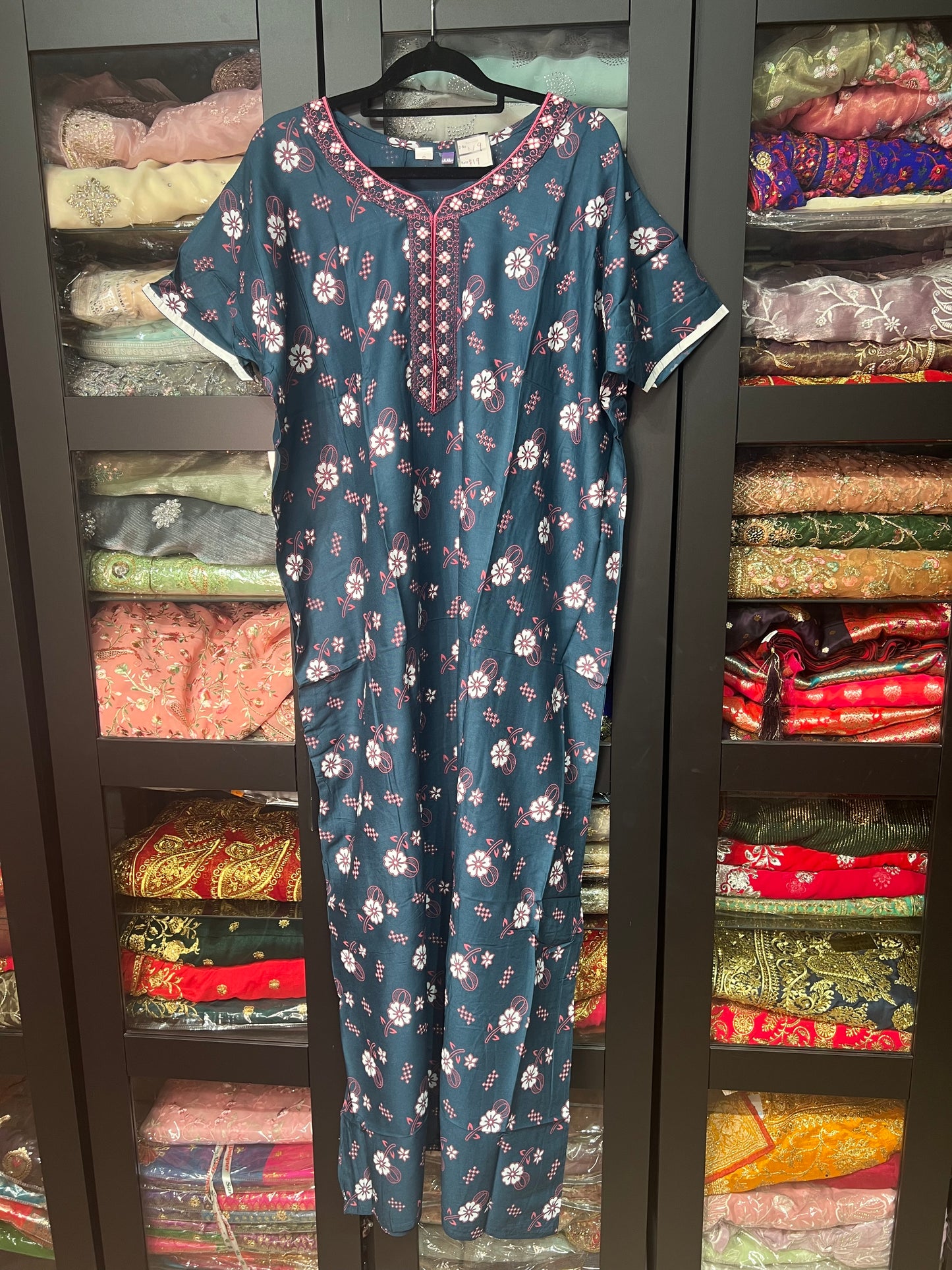 Free size Indian Cotton Nighty Nightgown NI9