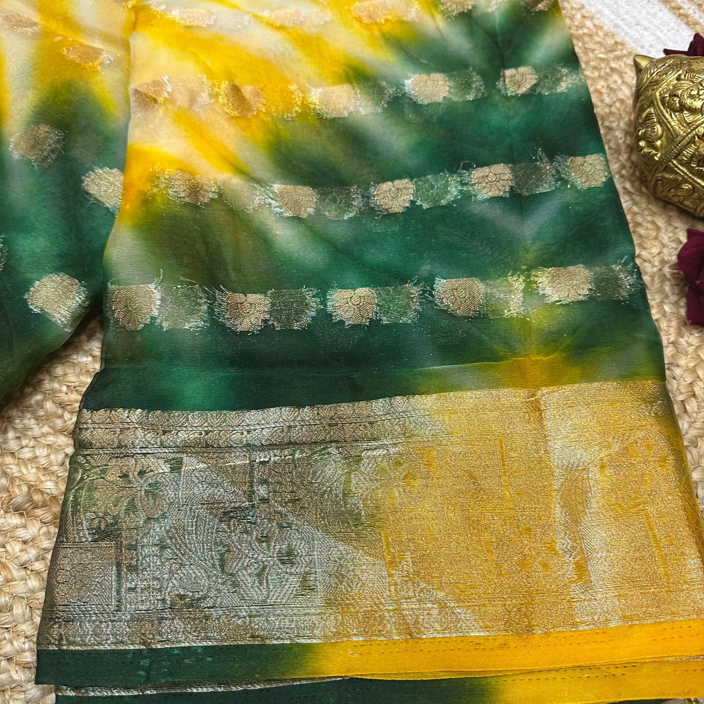 Sari Indian Fancy Casual wear Organza Banarasi Saree SAR6