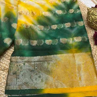 Sari Indian Fancy Casual wear Organza Banarasi Saree SAR6