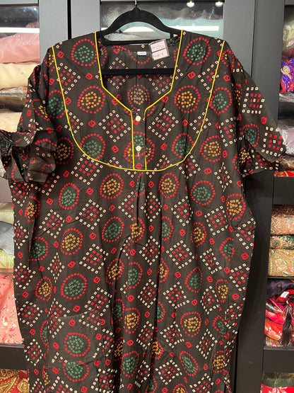 Free size Indian Cotton Nighty Nightgown NI32