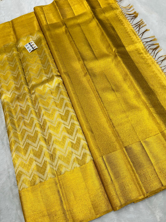 Bridal Tissue Kanchipuram Pure Silk Saree Kanjivaram Sari SPK470