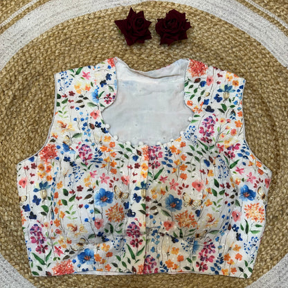 Cotton 38” Medium Sari Blouse Indian Saree Top B422