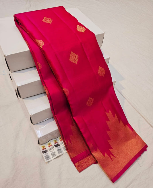 Kanchipuram Pure Silk Saree Bridal Indian Kanjivaram Sari SPK347