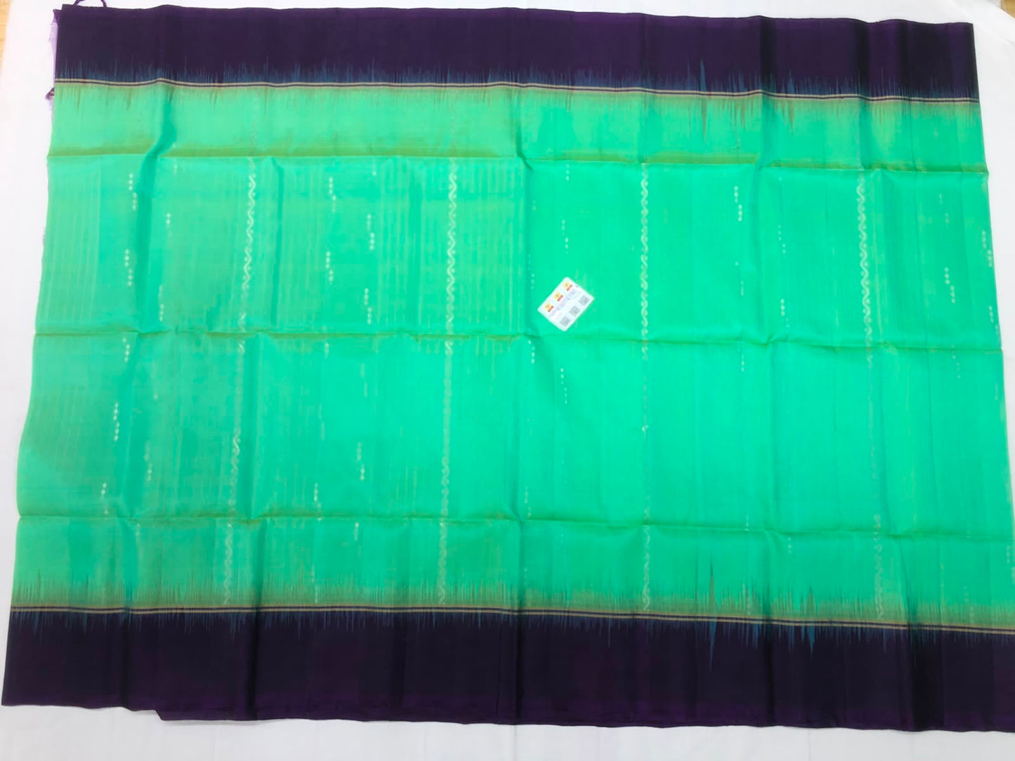 Pattu Soft Silk Indian Saree Pure Silk Sari Dark Green SS42