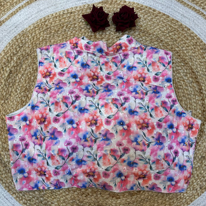 Cotton 38” Medium Sari Blouse Indian Saree Top B422