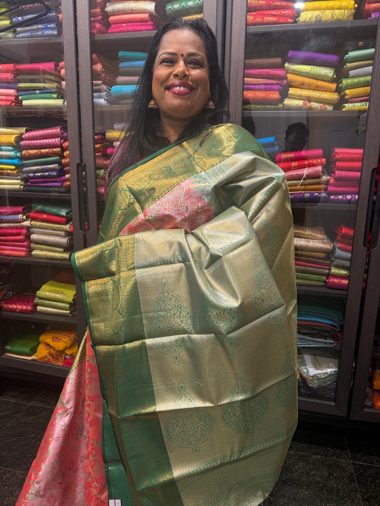 Semi Silk Saree Indian Bridal Kanjivaram Kanchipuram Sari Semi4