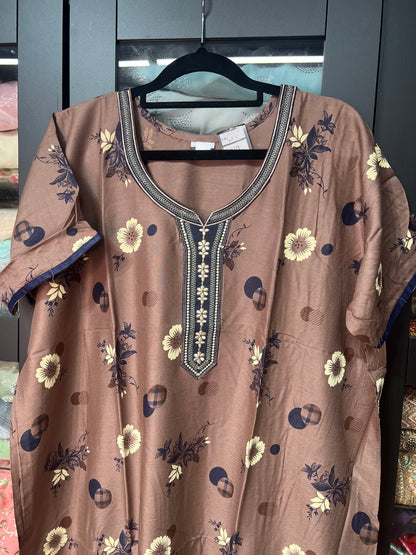 Free size Indian Cotton Nighty Nightgown NI5