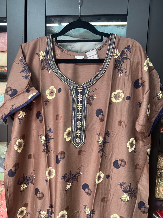 Free size Indian Cotton Nighty Nightgown NI5