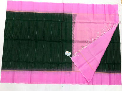 Kanchipuram Pattu Soft Silk Indian Saree Pure Silk Sari Green SS32
