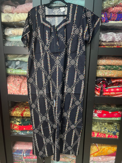 Free size Indian Cotton Nighty Nightgown NI16