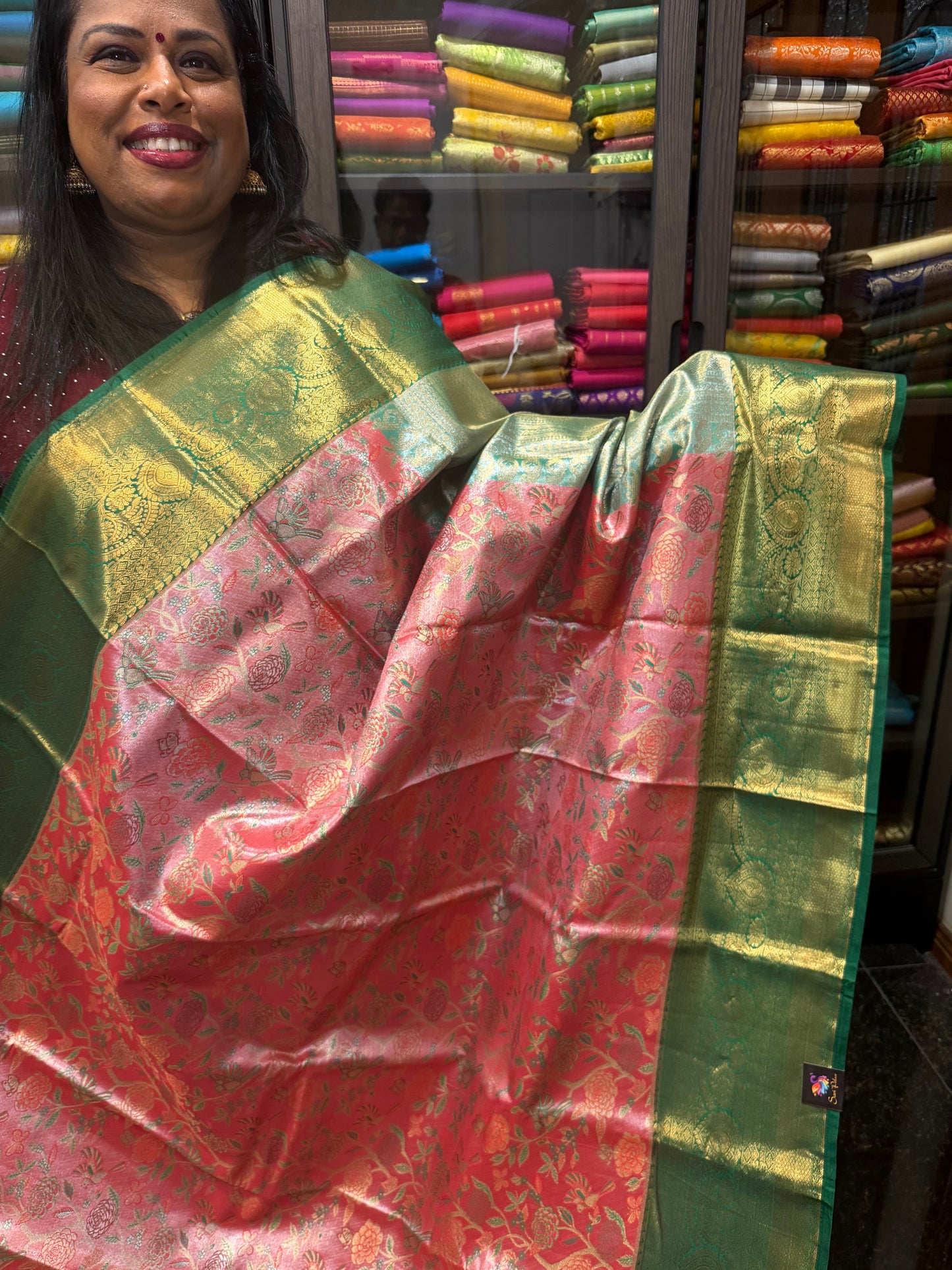 Semi Silk Saree Indian Bridal Kanjivaram Kanchipuram Sari Semi4