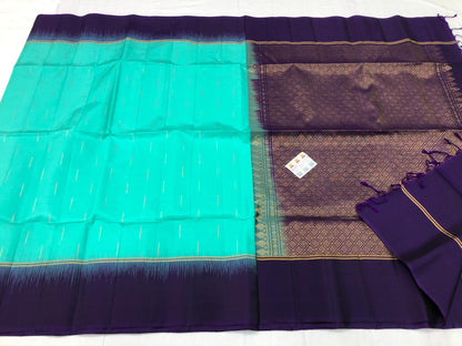 Kanchipuram Pattu Soft Silk Saree Pure Silk Bridal Sari Blue | SS7
