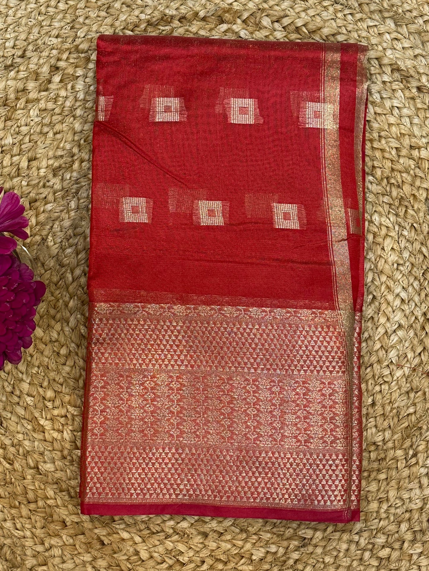 Red Sari Indian Saree S27