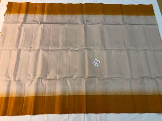 Kanchipuram Pattu Soft Silk Saree Pure Silk Sari Mustard| SS13