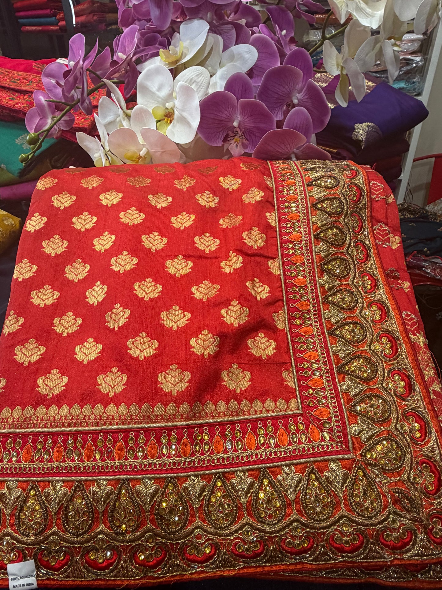 Sari Indian Fancy Party wear Saree Yellow SAR5