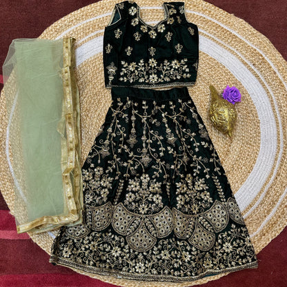 22” Size Age 3 Maroon Indian Lehenga Pavadai Sattai Skirt Top G79 Col 1