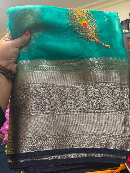 Sari Indian Bollywood Designer Party wear Saree Z11 Col 3 Green