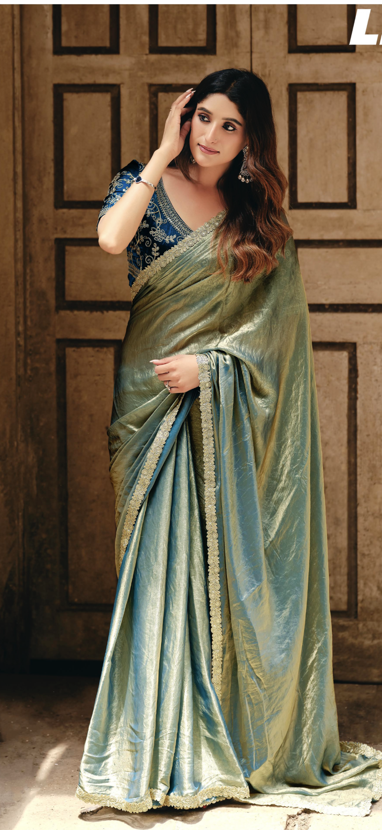 Indian Fancy Party wear Saree Fendi Silk Sari Green S137
