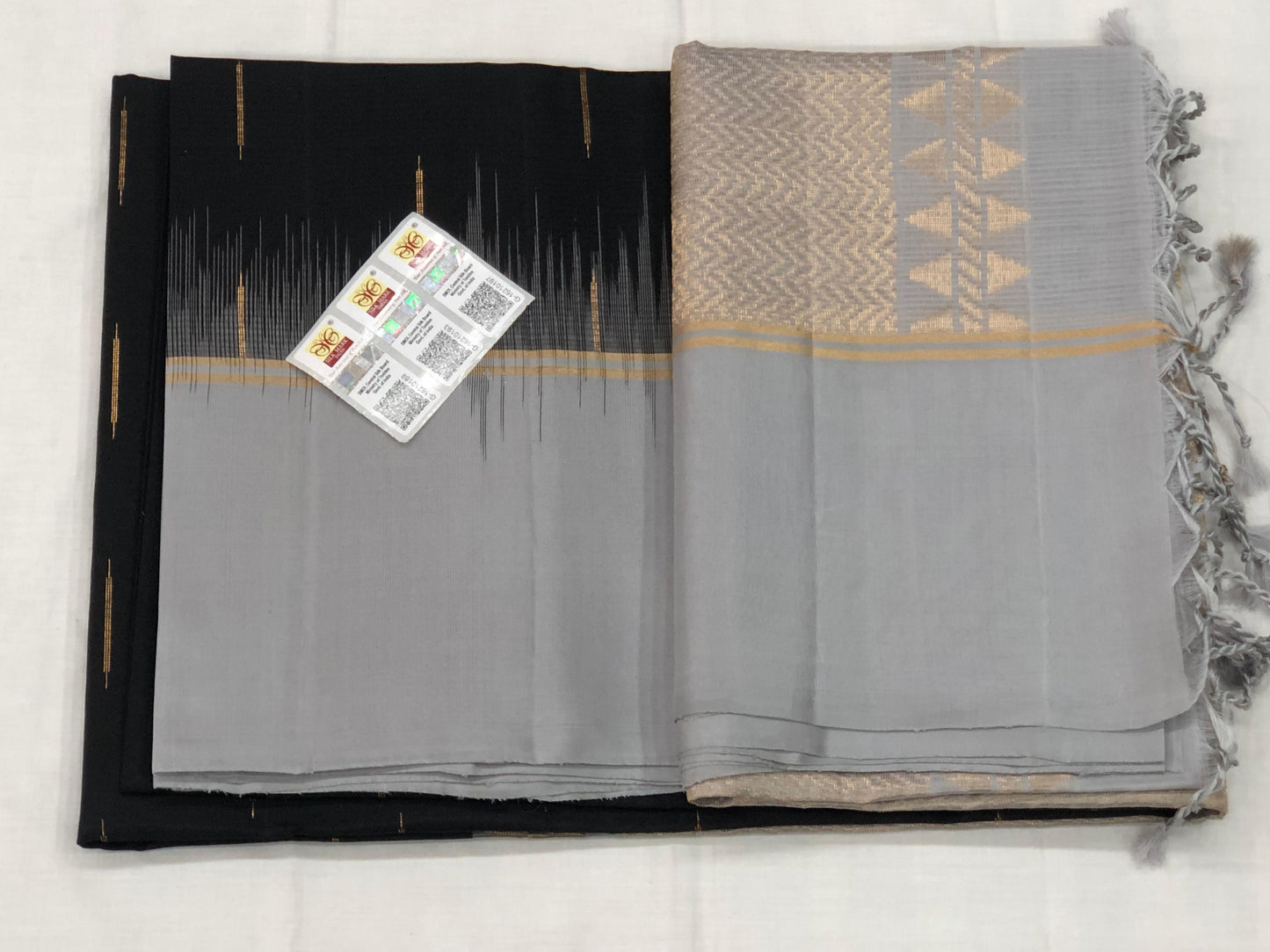 Kanchipuram Pattu Soft Silk Saree Pure Silk Sari Black | SS17