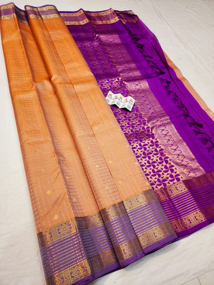 Kanchipuram Pure Silk Saree Bridal Kanjivaram Sari SPK254