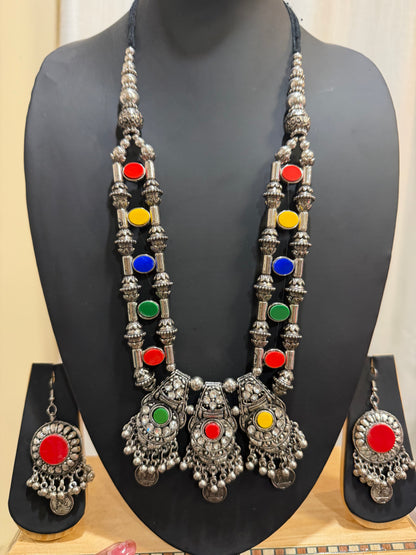 Navarathri Necklace Indian Oxidized Tribal Jewelry N88