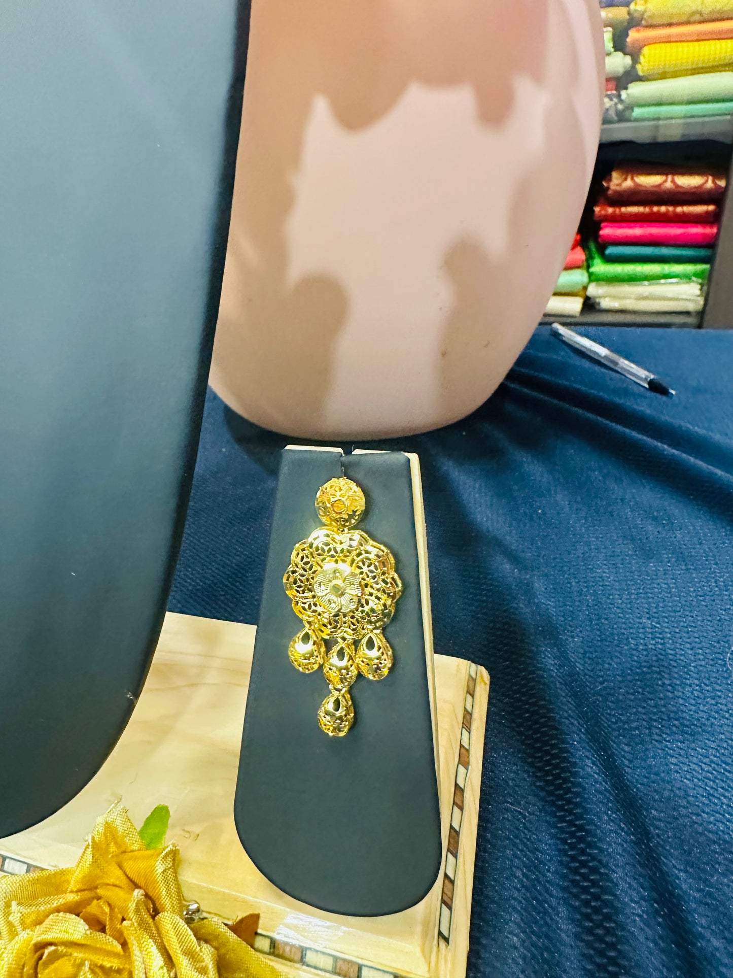 Forming Gold Indian Necklace Haram Jewellery N52