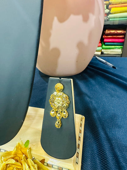 Forming Gold Indian Necklace Haram Jewellery N52