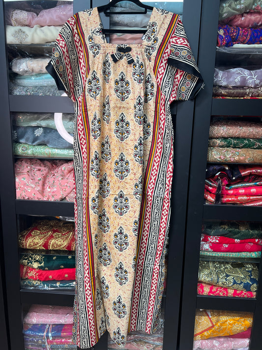 Free size Indian Cotton Nighty Nightgown NI26