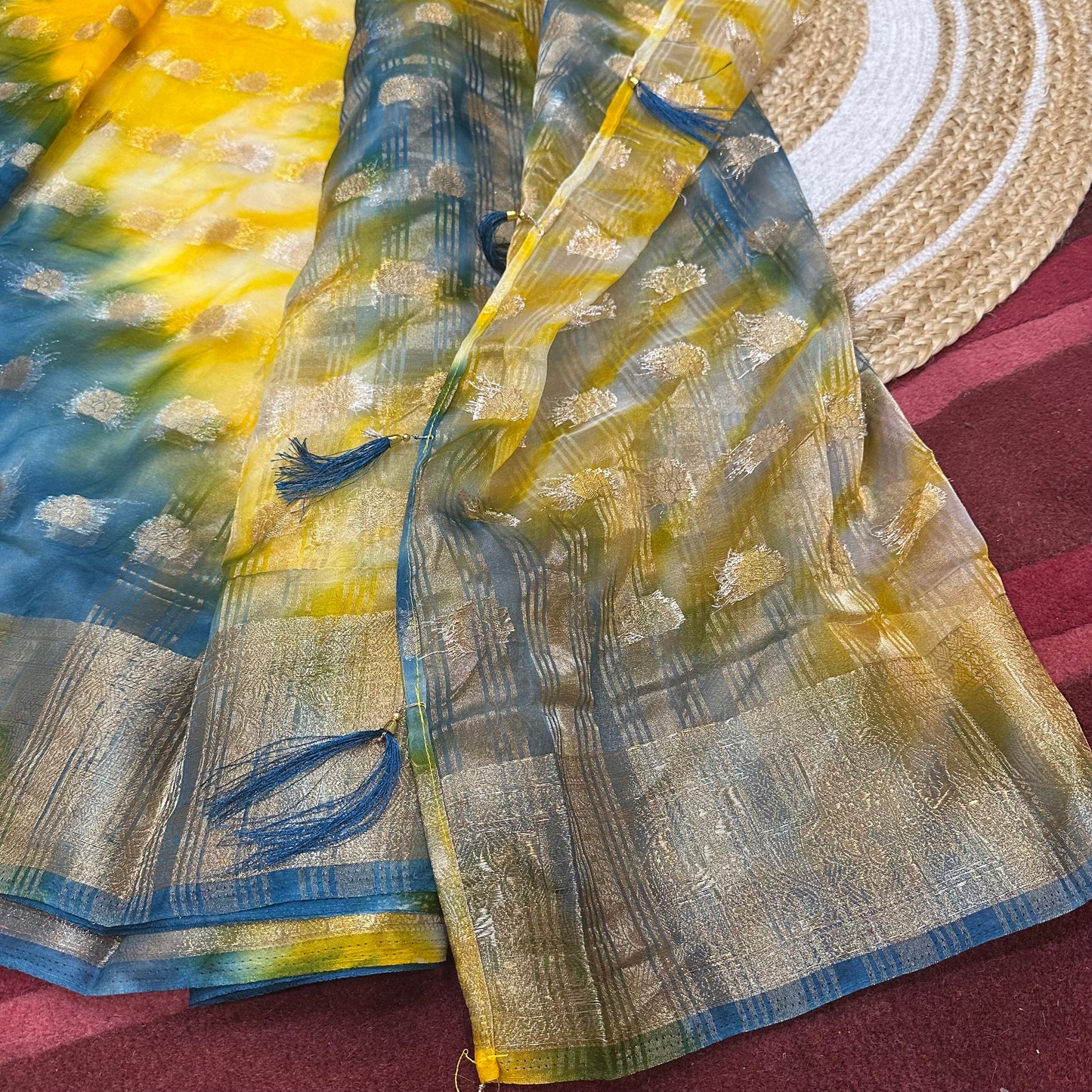 Sari Indian Fancy Casual wear Organza Banarasi Saree SAR6