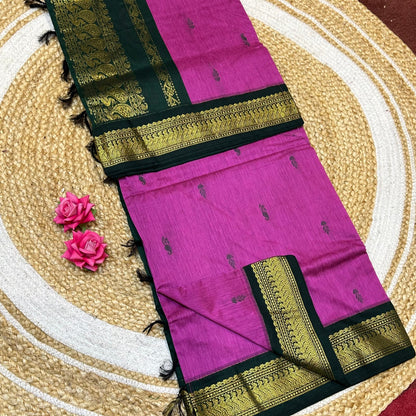 Kalyani Silk Cotton Traditional Sari South Indian Saree S140
