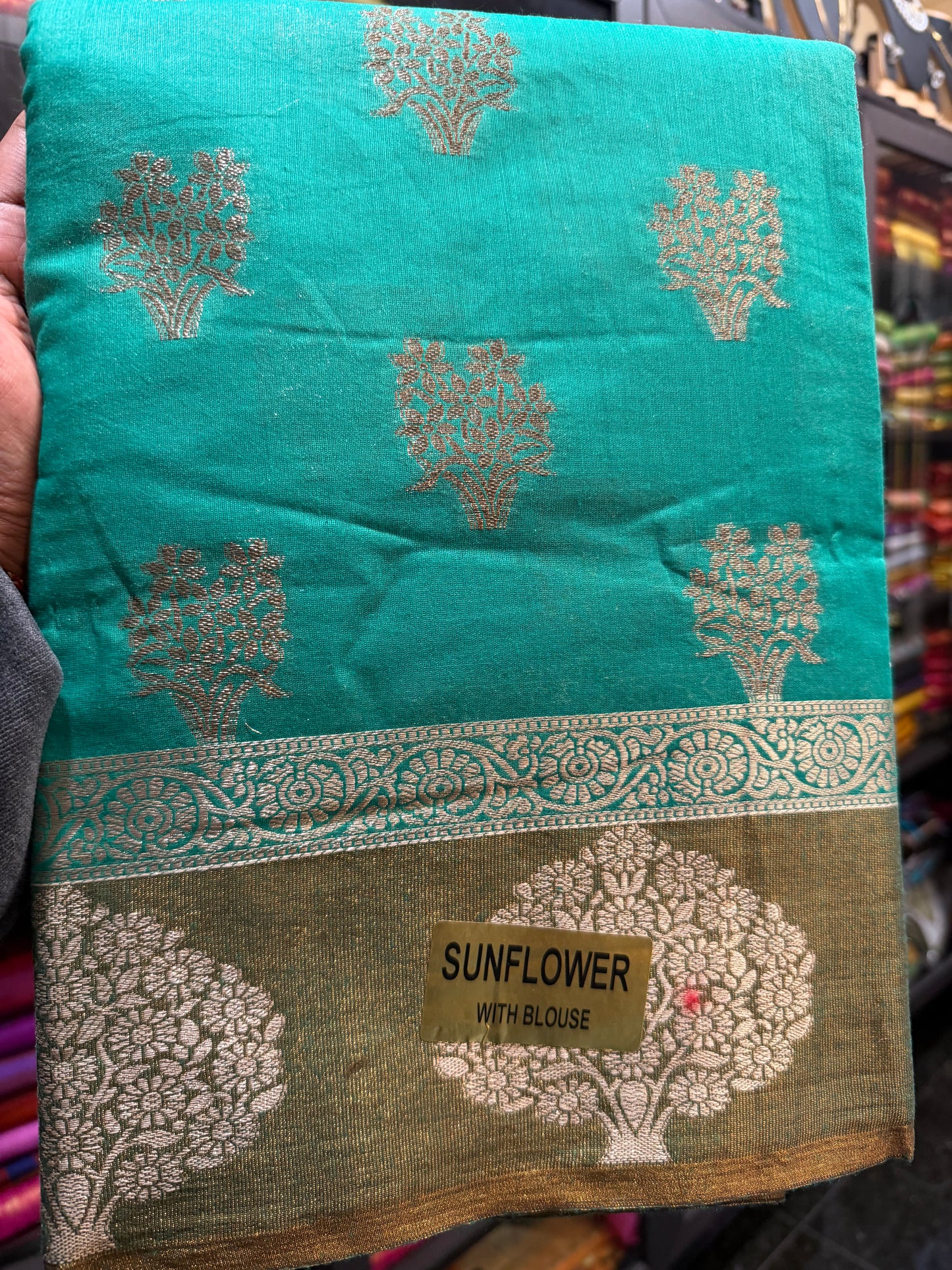 Silk Cotton Sari Indian Fancy Casual wear Saree SAR4