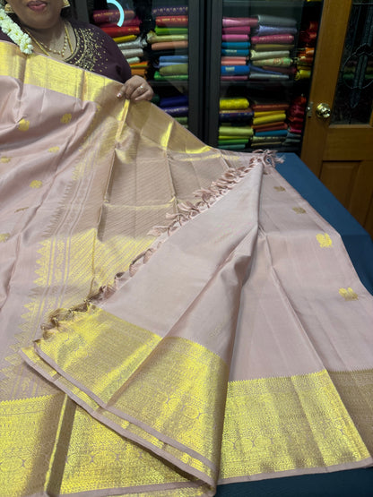 Vintage Kanchipuram Pure Silk Saree Bridal Kanjivaram Sari SPK321