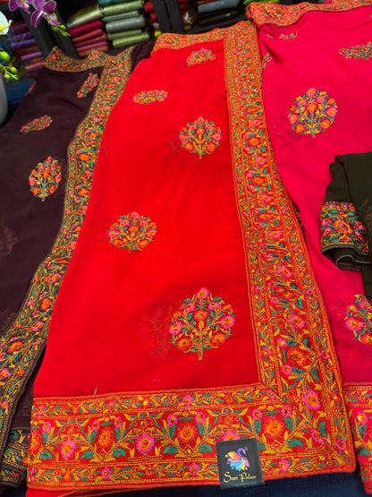 Georgette Sari Indian Fancy Party wear Saree SAR2