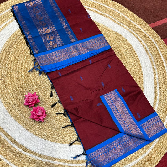 Kalyani Silk Cotton Traditional Sari South Indian Saree S140