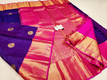 1g Gold Korvai Kanchipuram Pure Silk Saree Handloom Kanjivaram Sari| SPK191