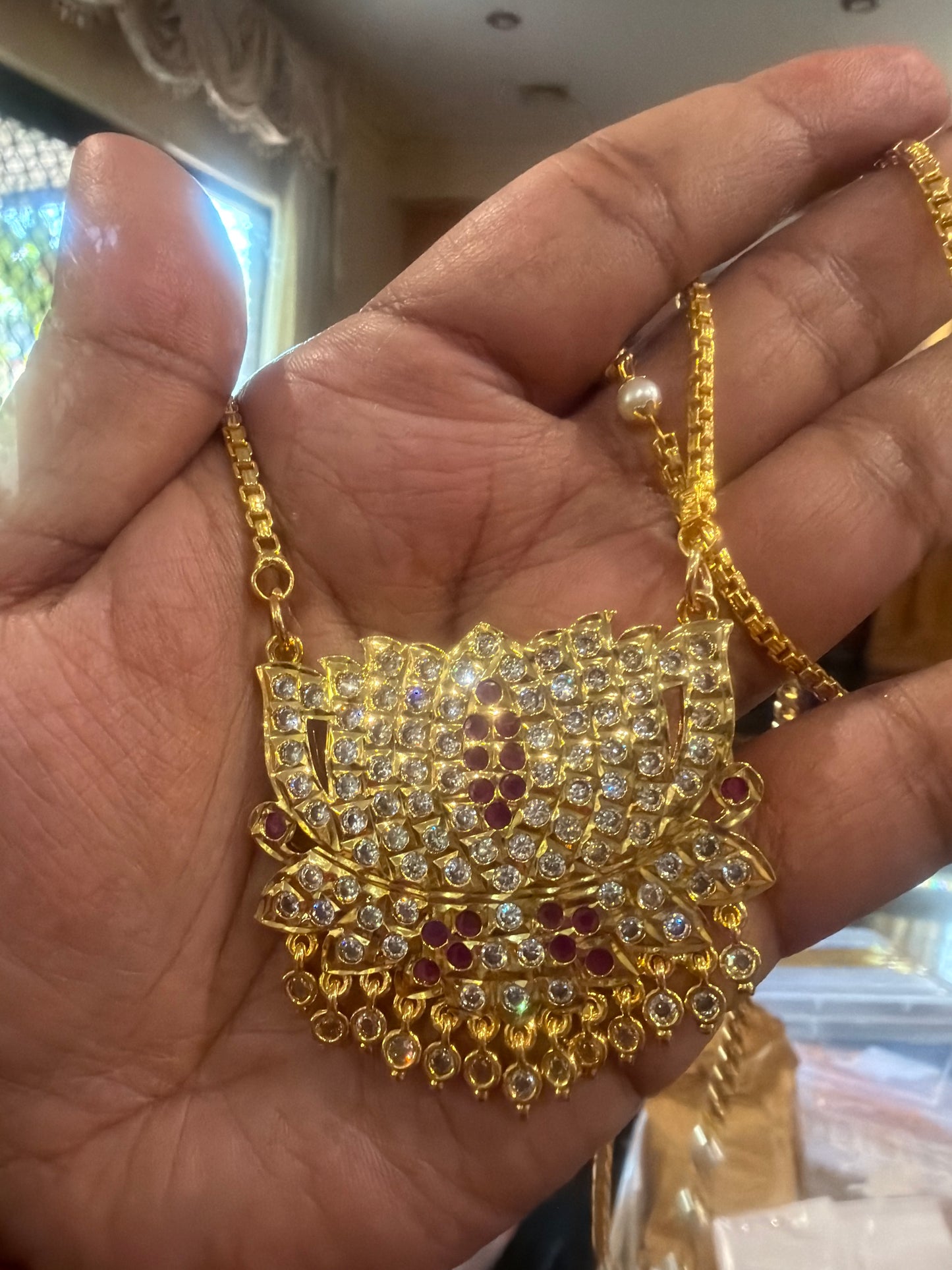 Impon Indian Necklace Pathakkam Haram Wedding Jewellery N22