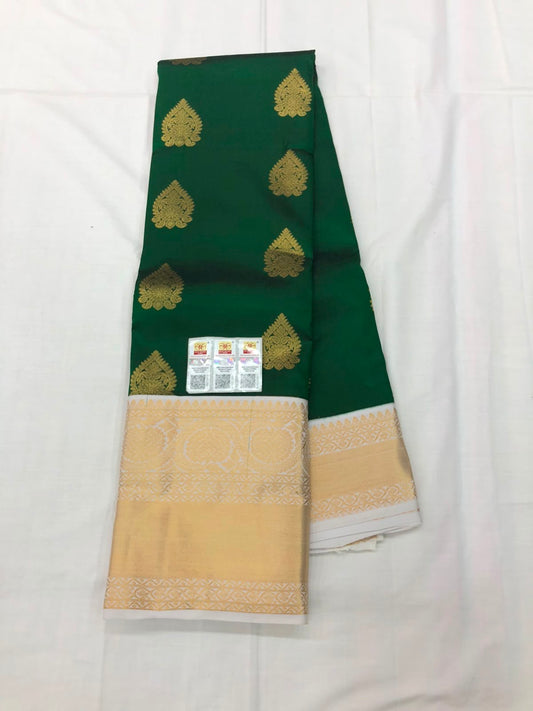 Kanchipuram Pure Silk Saree Bridal Indian Kanjivaram Sari SPK307