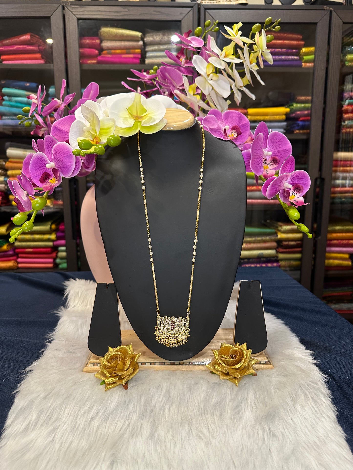 Impon Indian Necklace Pathakkam Haram Wedding Jewellery N22