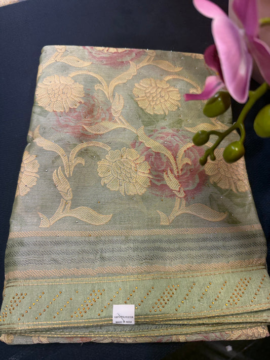 Sari Indian Fancy Casual wear Pastel Blue Saree  SAR7
