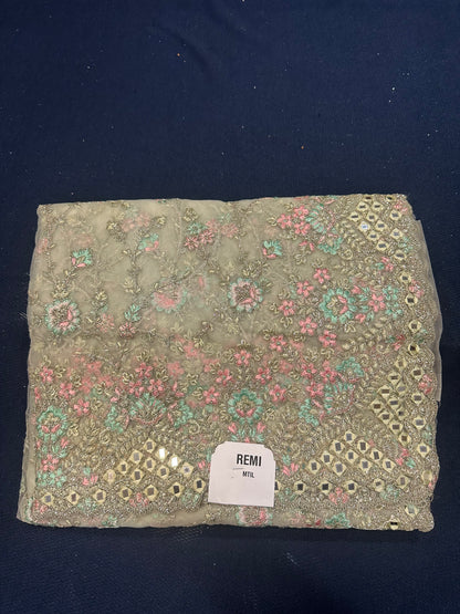 Pastel Green Fancy Party wear Net Sari Indian Saree S81