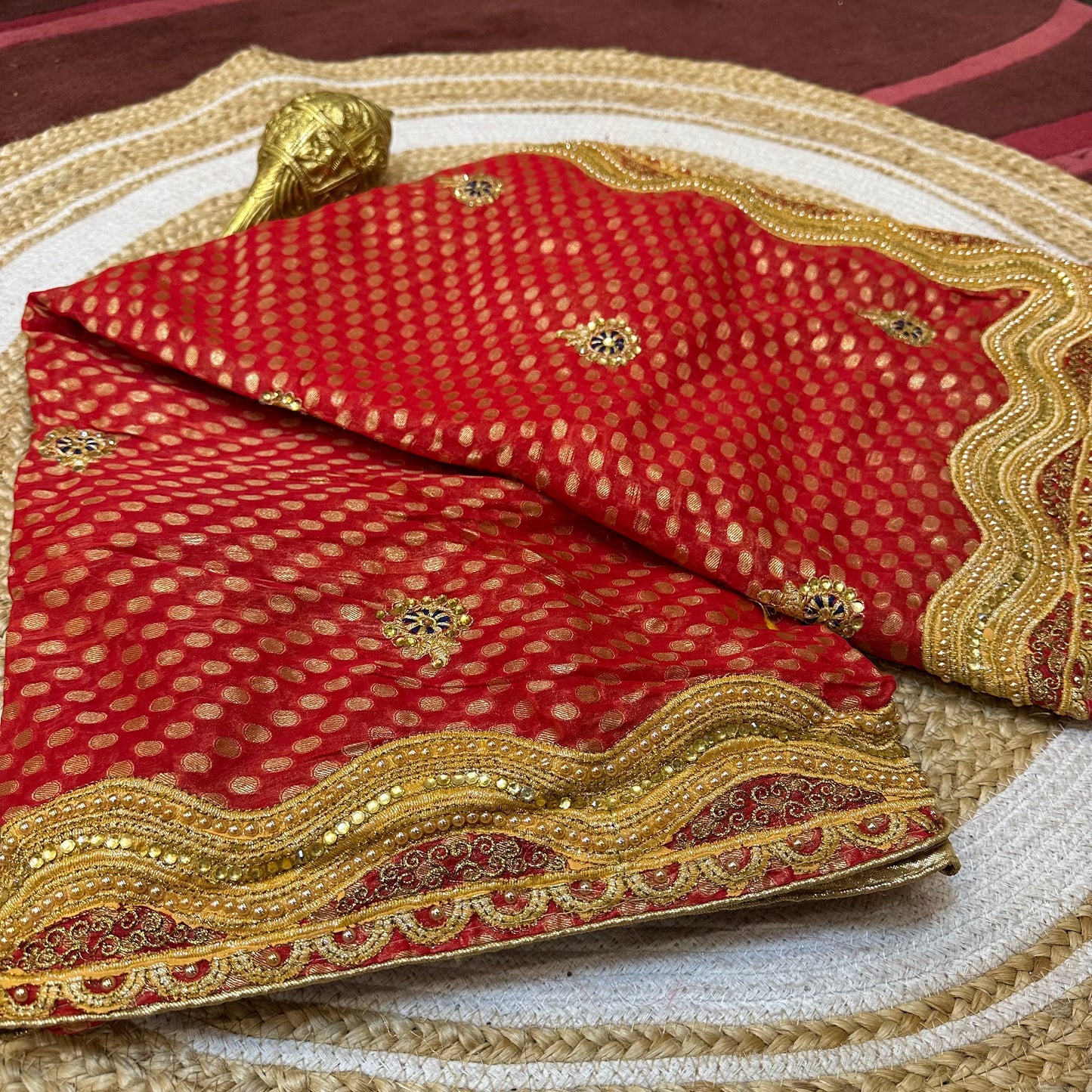 Sari Indian Bollywood Designer Fancy Party wear Saree Red Z5