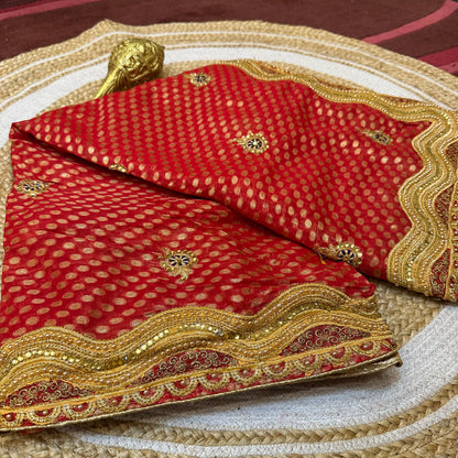 Sari Indian Bollywood Designer Fancy Party wear Saree Red Z5