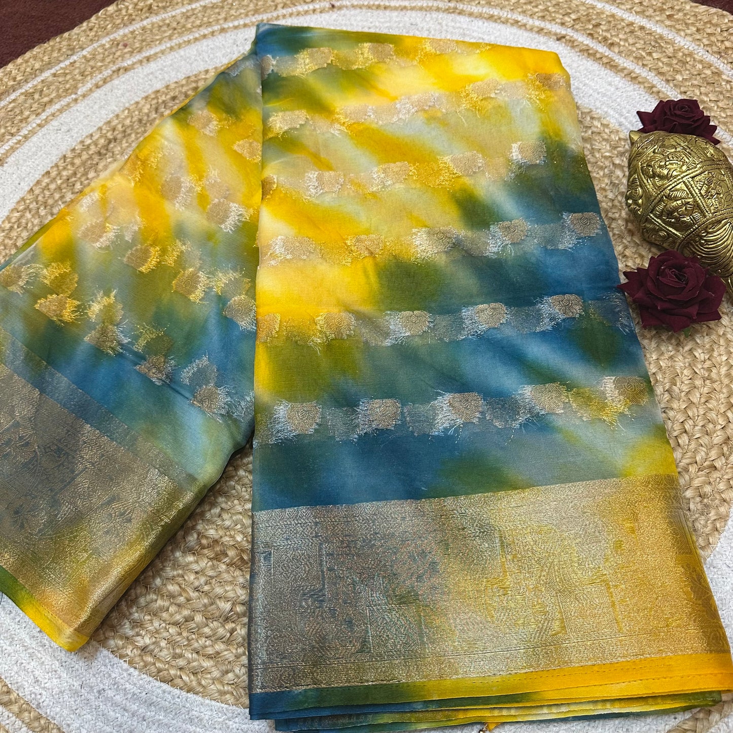 Sari Indian Fancy Casual wear Organza Banarasi Saree SAR6