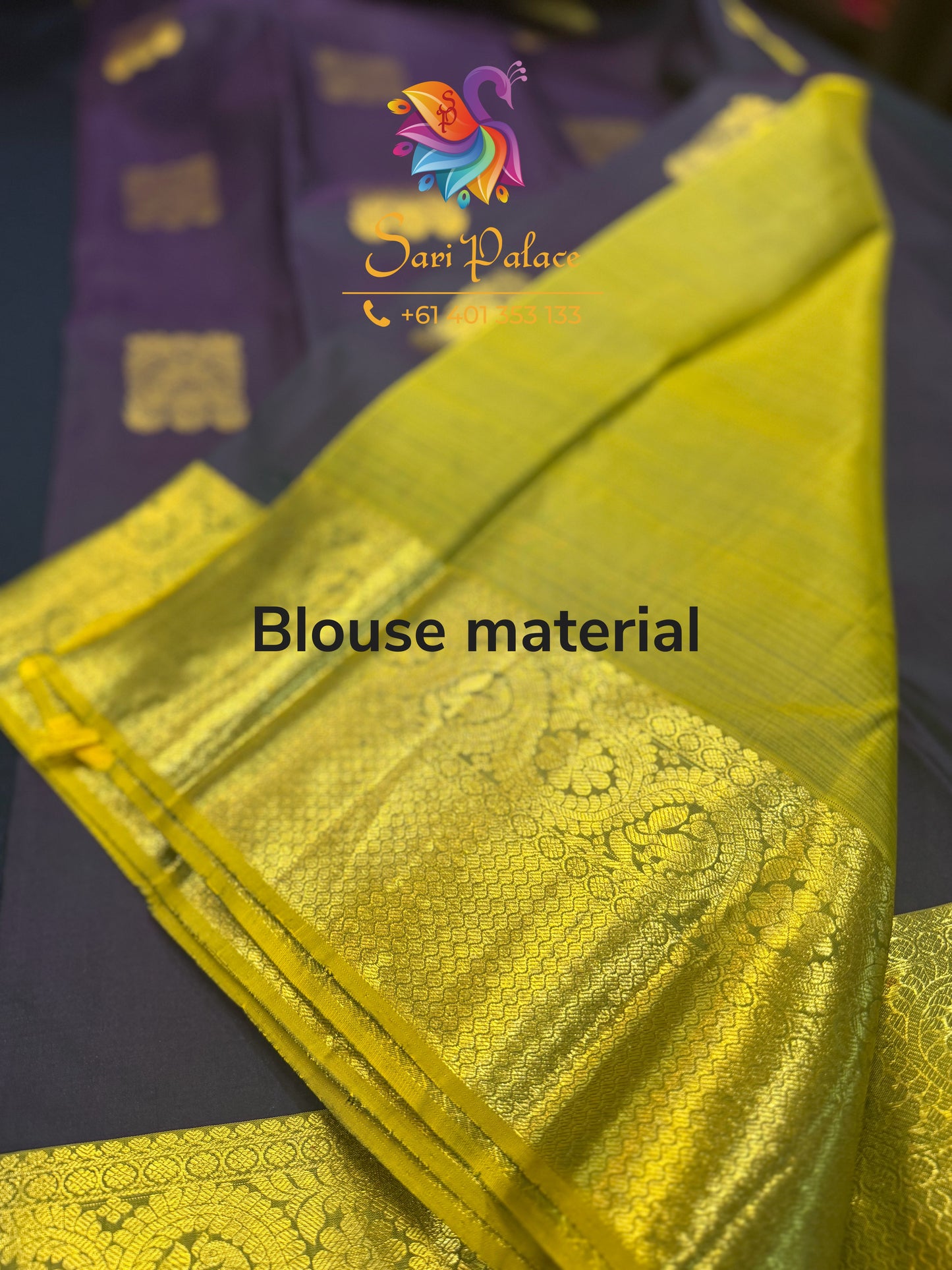 Kanchipuram Pure Silk Saree Purplish Blue Kanjivaram Sari| SPK200