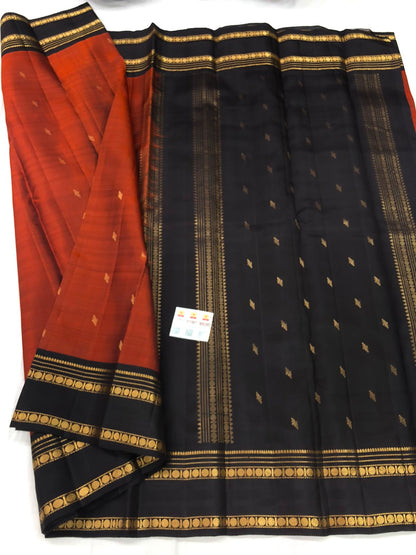 Vintage Kanchipuram Pure Silk Saree Bridal Indian Kanjivaram Sari SPK319