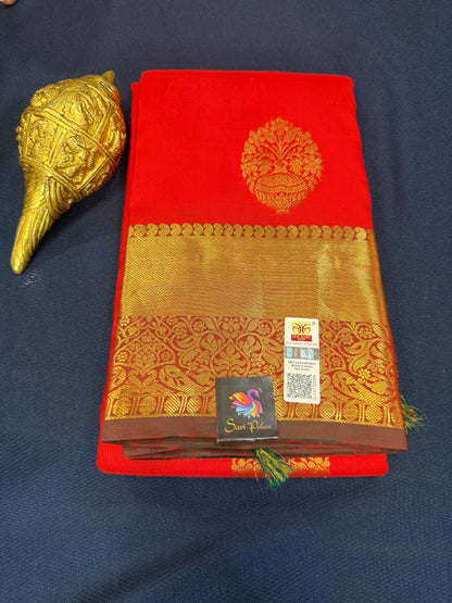 Kanchipuram Pure Silk Saree Bridal Kanjivaram Sari SPK240