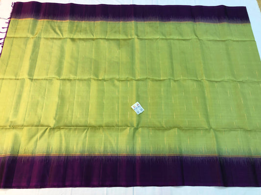 Pattu Soft Silk Indian Saree Pure Silk Sari Sage Green Purple SS43